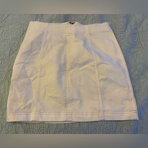 Free People White Mini Skirt